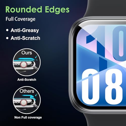 Compatible for HUAWEI Watch Fit 4 screen protector, Anti-Scratch 3D Full Screen Coverage flim, Case Friendly, HD Ultra, 4 PACK - size: Watch Fit 4