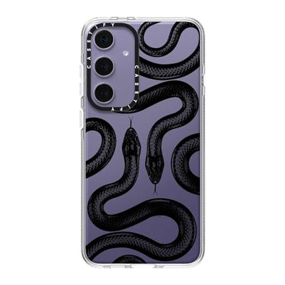 CASETiFY for Galaxy S24+ Case - Impact Clear | Not Yellowing | 6.6 ft. Drop Protection | Black Kingsnake | Clear - color: Black Kingsnake, size: Galaxy S24+