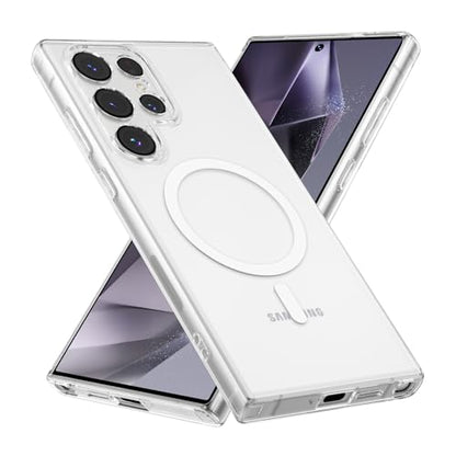 RALEAVO for Samsung Galaxy S26 Ultra Case Clear Magnetic Phone Case [Compatible with MagSafe] Slim Transparent Acrylic Hard Back Military Drop Protection Phone Cover,Clear - color: Magnetic & Clear, size: S26 Ultra