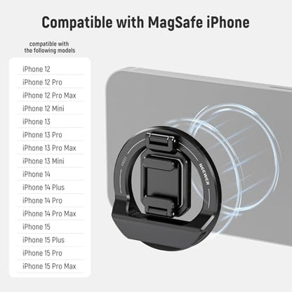 NEEWER Foldable Continuity Camera Mount with Cold Shoe for MagSafe iPhone 15 Pro Max 14 13 12 MacBook Air 13" M1, MacBook Air 2018-2020, MacBook Pro 13" M1/M2, MacBook Pro 13" 2017-2020, PA031 - style: PA031