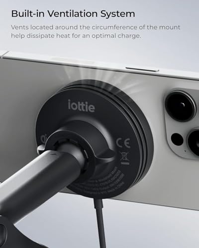 iOttie Velox Qi2 Mini 15W Wireless Charger Car Mount - Dash & Windshield Car Phone Holder - MagSafe Compatible iPhone Mount for Qi2 Smartphones (iPhone12 13 14 15 16 and 17) - Car Charger Included - style: Qi 2 Wireless Charging