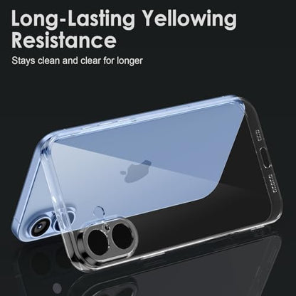 Shamo's Clear TPU Case for iPhone 17 – with Camera Protection, Ultra Slim, Shockproof, Anti-Yellowing, Scratch-Resistant, Wireless Charging Compatible, Enhanced Grip (for iPhone 17) - size: For iPhone 17