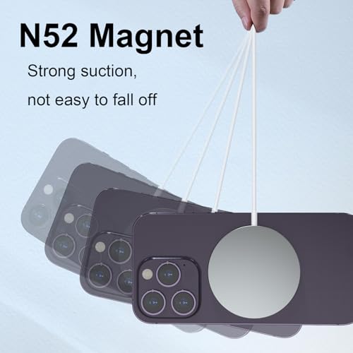for MagSafe Charger, Magnetic Wireless Charging Pad for iPhone 17/17 Pro/17 Pro Max/Air/16 15 14 13 12 Pro Max Plus mini/AirPods 2 3 Pro, Strong Magnet, Aluminum Alloy, USB-C/A Ports(Silver) - color: Silver