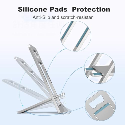 Cell Phone Stand,Fold-Flat,Portable Non-slip,Thickened Aluminum,Easy Carry - color: Grey, size: 17CM