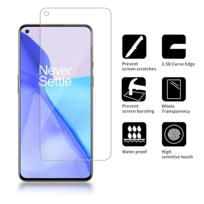 4 Pack Glass Screen Protector Compatible for OnePlus 9 5G / LE2113 LE2111 LE2110 [9H Hardness]-HD Screen Tempered Glass, Scratch Resistant,Easy Install [Case Friendly] - size: OnePlus 9 5G