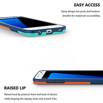 Galaxy S7 Edge Case, Jeylly One-Piece Ultra Slim 3 Color Impact Anti-Slip Rugged Soft TPU Bumper Shockproof Protective Case Cover Shell for Samsung Galaxy S7 Edge S VII Edge G935 - Blue | One-Piece Slim 3 Color Impact Anti-Slip Rugged Soft TPU Bumper Shoc