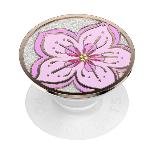 PopSockets Adhesive Phone Grip, Holder- Cherry Blossom - color: Glitter Blossom, style: Adhesive