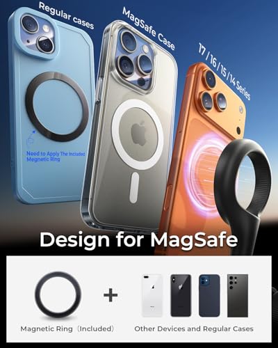 For MagSafe Car Mount [Double Metal Hook] Air Vent Magnetic Phone Holder - color: Black