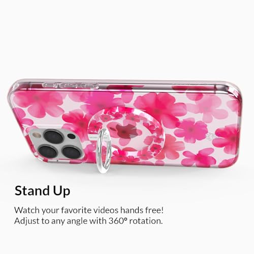 VELVET CAVIAR Compatible with MagSafe Phone Grip - Magnetic Ring Holder with Adjustable Stand - Removable MagSafe Accessories for iPhone 16, 15, 14, 13, 12 (Cherry Blossom) - color: Cherry Blossom