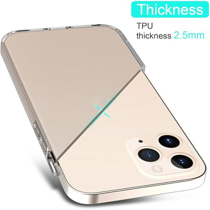 Phone Case For iPhone 12 Pro Clear, [Crystal Clear][Non-Yellowing] Slim Shockproof Reinforced Drop Protective Flexible TPU Back Cover Phone Case For iPhone 12 Pro Protective Case(Transparent) - color: Transparent