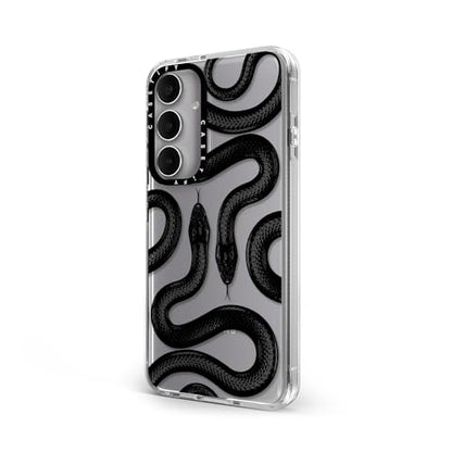 CASETiFY for Galaxy S24+ Case - Impact Clear | Not Yellowing | 6.6 ft. Drop Protection | Black Kingsnake | Clear - color: Black Kingsnake, size: Galaxy S24+
