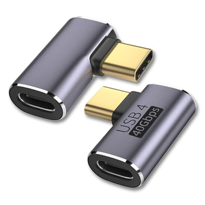 Cyberguys! USB C Right Angle Adapter PD 240W for Thunderbolt 4/3, 2-Pack - style: Angle-Flat