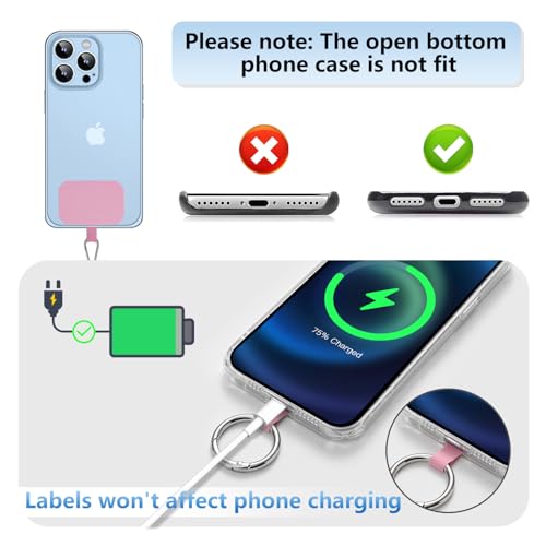 2 Pack Phone Lanyard Cell Phone Lanyard Crossbody Adjustable Phone Strap for Use Around the Neck Cell Phone Lanyard - color: Pink Color