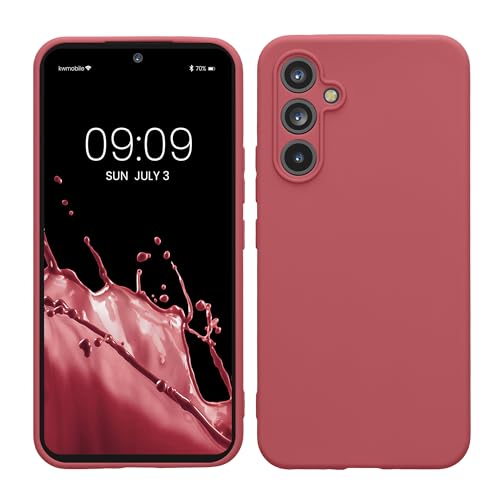kwmobile Case Compatible with Samsung Galaxy A54 5G Case - Protective Slim TPU Phone Cover - Soft Matte Finish - Dark Rose - color: Dark Rose, size: Galaxy A54 5G