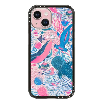 CASETiFY for iPhone 15 Case - Compact Compatible with MagSafe | Slim and Sleek | 4ft. 2x Military Grade Drop Protection | Under the Sea by Grace Andersson | Black - color: 05. Under the Sea, size: Iphone 15 (Magsafe)
