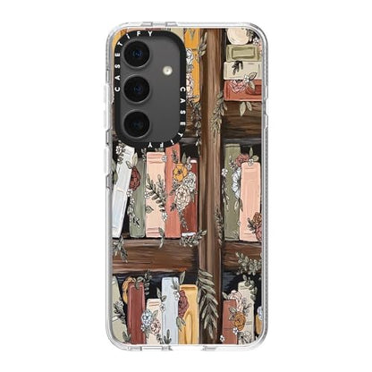 CASETiFY for Galaxy S24 Case - Impact Clear | Not Yellowing | 6.6 ft. Drop Protection | Bookshelf Garden by KT's Canvases | Clear - color: Bookshelf Garden by KT's Canvases, size: Galaxy S24