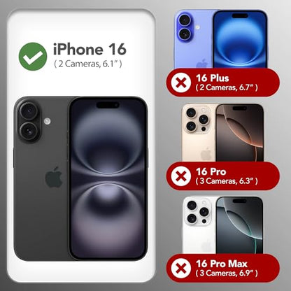 GONEZ Magnetic for iPhone 16 Case, Silicone Cover Black - color: Black, size: Iphone 16