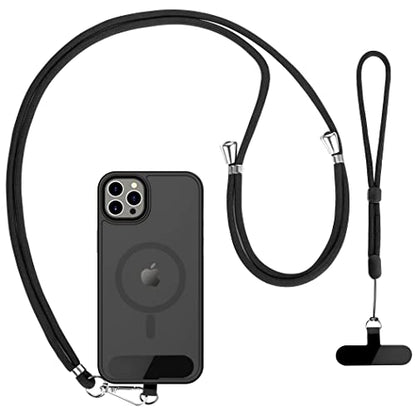 CACOE Cell Phone Lanyard, Black, 2 Pcs - color: Black, size: 30"（Neck Strap×1）+8"（Wrist Strap×1）
