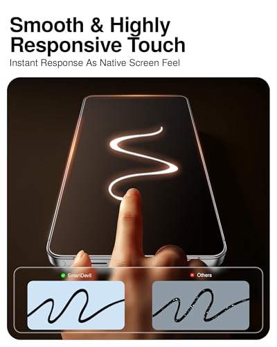 SMARTDEVIL Tempered Glass for Samsung Galaxy S25 Ultra Screen Protector [3 Pack],Fingerprint Unlock Compatible, HD Anti-Glare, 9H Scratch Resistant, Fast & Easy, SmartPull Box Bubble-Free Install - size: S25 Ultra 6.9 inches