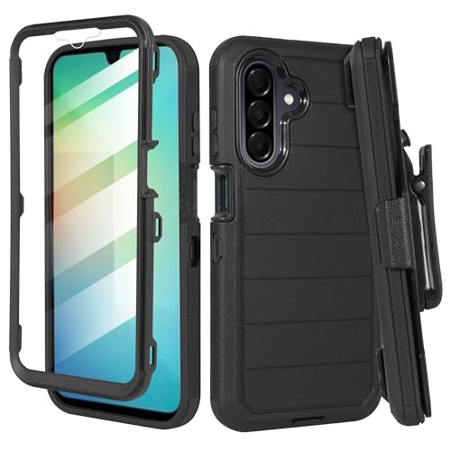 Compatible for Samsung Galaxy A26 5G, Built in Screen Protector, Belt Clip Holster Heavy Duty Defender Case Dustproof Shockproof Protection (Stripe) - color: Stripe