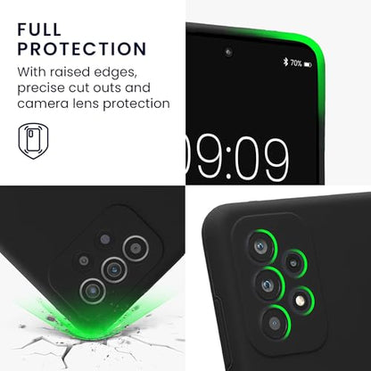 kwmobile Case Compatible with Samsung Galaxy A52 / A52 5G / A52s 5G Case - Slim TPU Silicone Phone Cover - Soft Touch Finish - Black - color: black, size: Galaxy A52 / A52 5G / A52s 5G