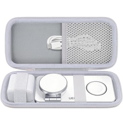 Hard Travel Case for UEQ/VBA/KEEPRO 3 in 1 Wireless Charging Station - color: White Case