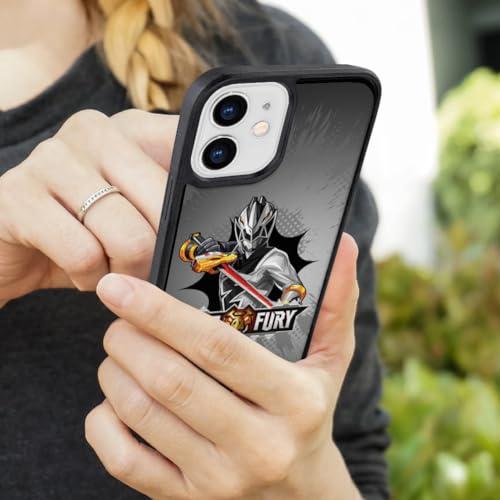 Power Rangers Dino Fury Black Ranger Protective Slim Fit Hybrid Rubber - color: iPhone 12 | 12 Pro (Fits 6.1 Inch Display)