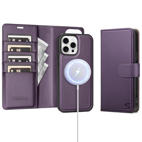 Shieldtop Compatible with MagSafe iPhone 13 Pro Max Wallet Case,Dark Purple - color: Dark Purple, size: iPhone 13 Pro Max - 6.7"