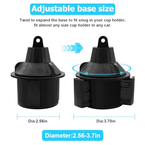 Bittwee Cup Holder Phone Mount, Adjustable Car Phone Holder, Yellow - color: Yellow