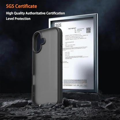 for iPhone 17 Case Translucent Matte Phone Cover, [10 FT Military Grade Drop Protection] Slim Durable Shockproof Protective Bumper (Black, iPhone 17) - color: Black, size: iPhone 17