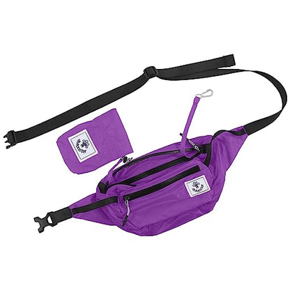 4Monster Hiking Waist Packs Portable,Water Resistant Fanny Bag with Adjustable Strap,Lightweight Crossbody Chest Bag Slim Bag - color: Purple