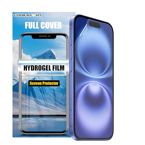 LOOKSEVEN 3 Pack Hydrogel Film For iPhone 16 Plus - size: iPhone 16 Plus