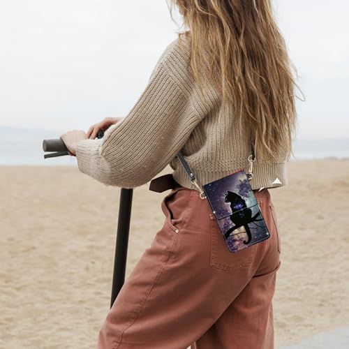 Small Crossbody Bags with Adjustable Shoulder Strap - color: Cat Nebula
