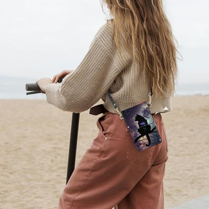 Small Crossbody Bags with Adjustable Shoulder Strap - color: Cat Nebula