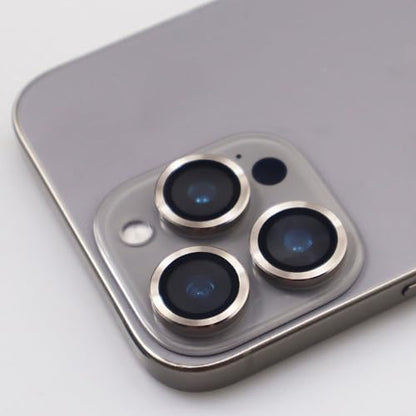 BONVAN for iPhone 16 Pro / 16 Pro Max Camera Lens Protector Metal Crystal Tempered Glass Screen Accessories Cover (Natural Titanium) - color: Natural Titanium