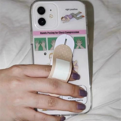 4 Pieces Bandage Phone Grip Holder Cute Cell Phone Grip Stick Telescopic Finger Strap Stand Universal Finger Kickstand for Most Smartphones