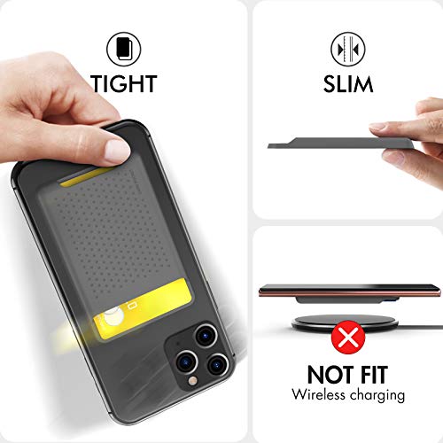 AHASTYLE Card Holder for Back of All iPhone Series - color: A- Deep Grey