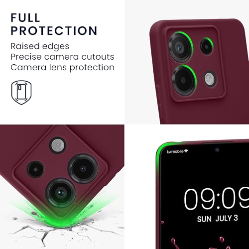 kwmobile Case Compatible with Xiaomi Redmi Note 13 Pro 5G / Poco X6 5G Case - Protective Slim TPU Phone Cover - Soft Matte Finish - Magenta Purple - color: magenta purple, size: Redmi Note 13 Pro 5G / Poco X6 5G