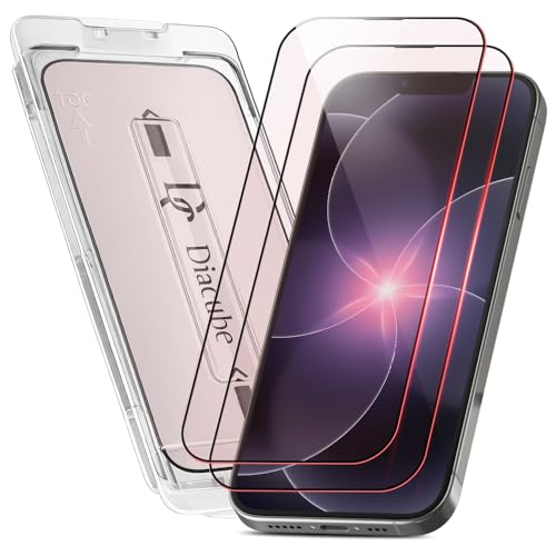 2-Pack Red Light Converter Screen Protector for iPhone 17e/16e, Quantum Dot Technology Converts Blue Light to Red Light for Better Sleep & Eye Comfort, 9H Tempered Glass with Easy-Install Frame - size: iPhone 17e/16e