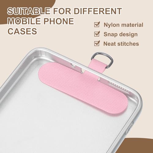 uxcell 36pcs Phone Tether Tab, Universal Phone Lanyard Patch T Shape Cell Phones Strap Replacement Part for Most Smartphone Cases, Light Pink - color: Light Pink