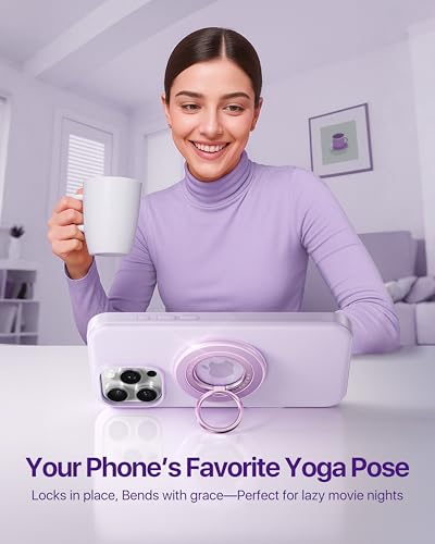 andobil 2026 3rd Gen Stability Magnetic Phone Ring Grip for MagSafe, Purple - color: Purple