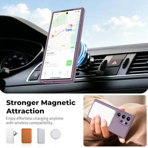 zapica Magnetic for Samsung Galaxy S23 Ultra Case, Purple - color: Purple, size: Samsung Galaxy S23 Ultra 6.8''