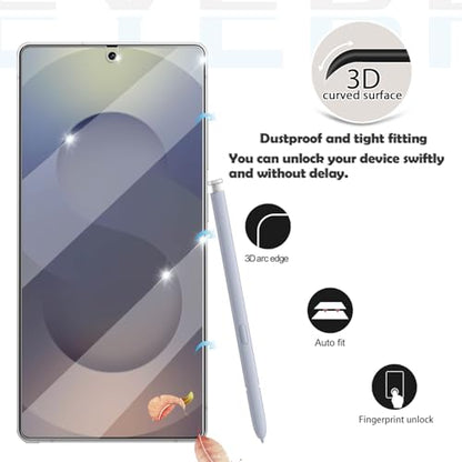 Galaxy S25 Ultra Tempered Glass Screen & Lens Protector 2+2 Pack HD Clear | [Ultrasonic Fingerprint Unlock] [Case Friendly] [Bubble-Free] - size: Galaxy S25 Ultra