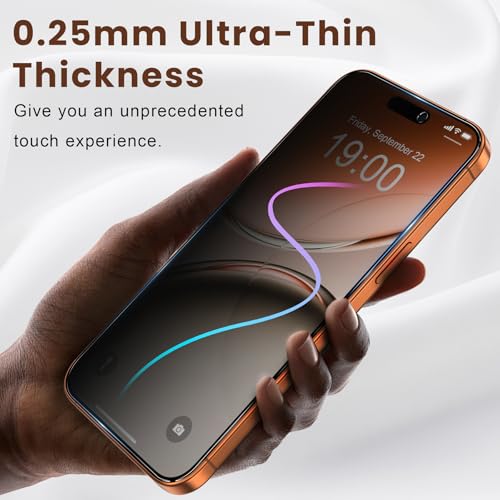 Fotbor Compatible for iPhone 17 Pro Max Privacy Screen Protector 6.9 Inch 2 Pack, [Face ID Support] True 23° Anti Spy Tempered Glass with [Auto Dust Installation], 12 FT Military-Grade Protection [Zero Bubble] Case Friendly