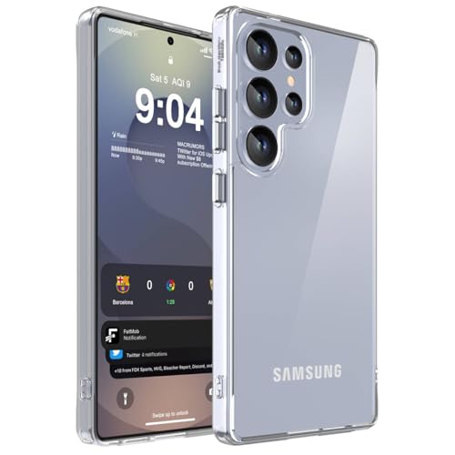 DEERLAMN Clear Case for Samsung Galaxy S22 Ultra, Military Grade Drop Protection Anti-Scratch Transparent Ultra Slim Non-Yellowing Shockproof Protective Phone Cover - size: Samsung Galaxy S22 Ultra