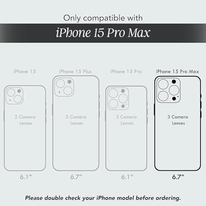 COCOMII Rectangle for iPhone 15 Pro Max Case, Blush Monochrome Coco&MII | Compatible with MagSafe Wireless Charging, Shockproof 10ft Drop Protection, Camera & Screen Protection, Premium Glossy Finish - color: Blush Monochrome Coco&Mii, size: iPhone 15 Pro