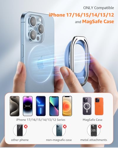 SUPERONE Mag Safe Phone Stand, Adjustable Magnetic Phone Grip & Kickstand - color: Sierra Blue