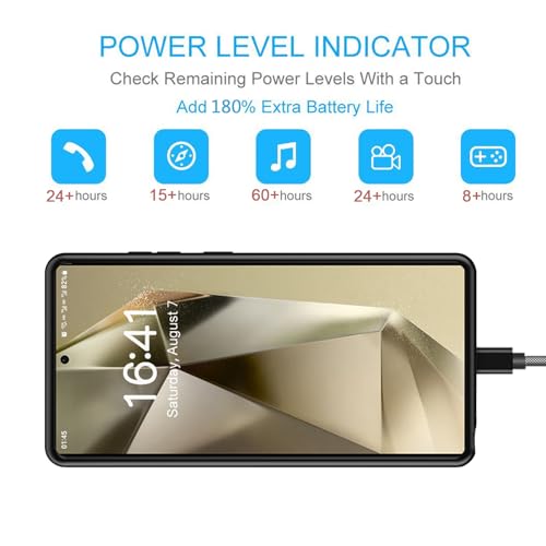 Battery Case for Galaxy S24 Ultra, Upgraded 12000mAh Portable Protective Wireless Charging Case Compatible with Galaxy S24 Ultra 5G (6.8 inch) Rechargeable Extended Battery Pack Charger Case (Black) - size: Galaxy S24 Ultra -12000mAh
