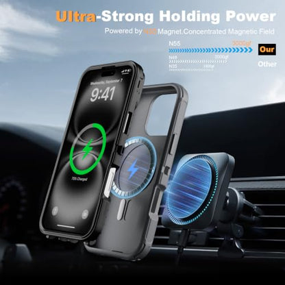 Follaroma for iPhone 16 Pro Case,Magnetic,Heavy Duty Case,6.3'', Grey - color: Grey, size: iPhone 16 Pro 6.3''