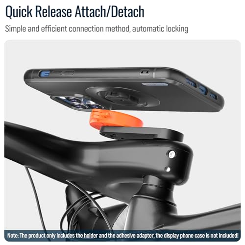 Bike Phone Mount,Mountain Bicycle Stem Cap Phone Holder,Fit All Stem Cap - color: 【1st Gen】Stem Cap Mount-Orange